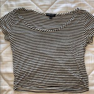 Black and white stripped crop top
